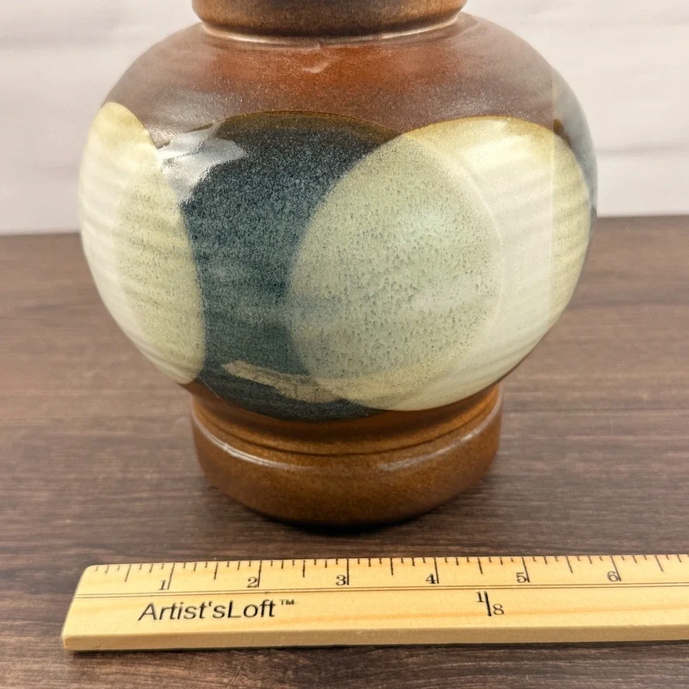 Robert Maxwell for Pottery Craft USA MCM Overlapping Circle Ceramic Vase
